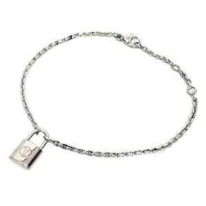 LOUIS VUITTON Silver Lockit Charm Bracelet